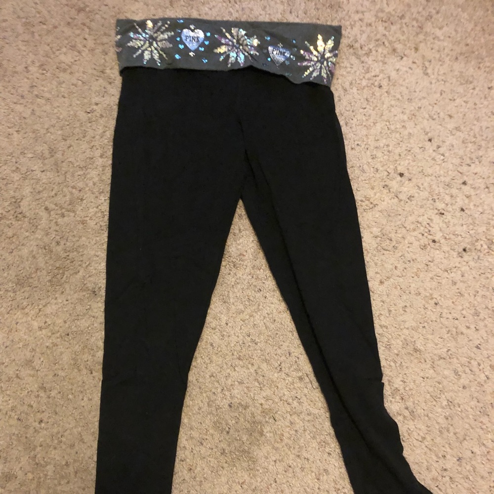 VICTORIA’D SECRETE Rare sequin snowflake leggings